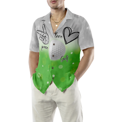Peace Golf Love Hawaiian Shirt - Hyperfavor