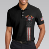 Man Of God Flag Firefighter Polo Shirt, Skull Firefighter American Flag Polo Shirt, Firefighter Shirt For Men - Hyperfavor