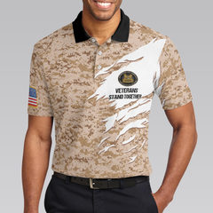 Veterans Stand Together Polo Shirt - Hyperfavor