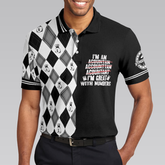 I'm An Accountant I'm Great With Numbers Polo Shirt, Argyle Pattern Accountant Shirt For Men - Hyperfavor