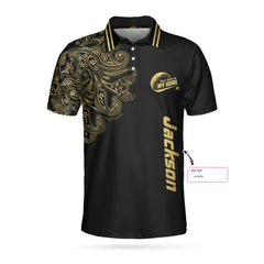 Personalized Name Golden Your Hole Is My Goal Custom Polo Shirt - Hyperfavor