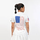 American Woman Golfer Golf Shirt Short Sleeve Women Polo Shirt