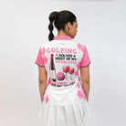 Golfing And Drinking Solve My Problems Short Sleeve Women Polo Shirt