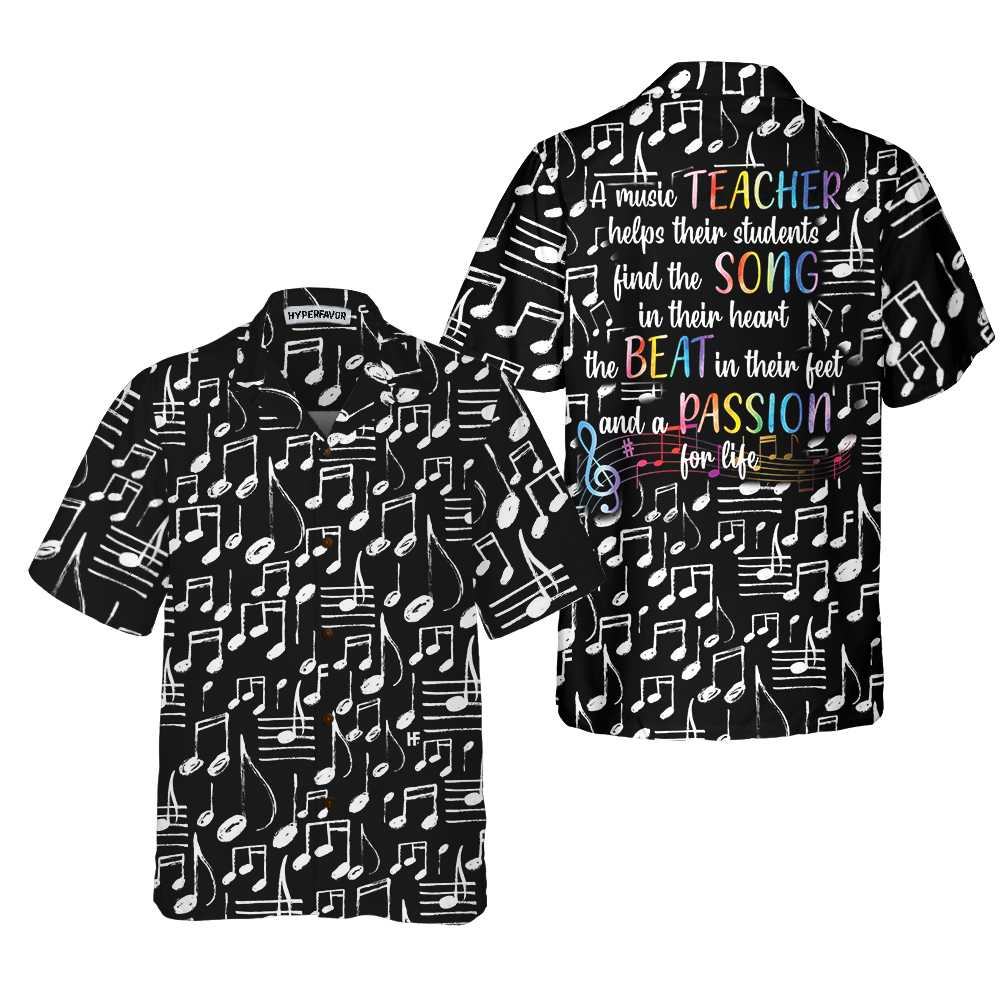 A Music Teacher Hawaiian Shirt, Stylish Music Teacher Shirt, Unique Music Teacher Appreciation Gift