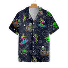 Aliens Night Sky Hawaiian Shirt