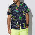 Aliens Night Sky Hawaiian Shirt