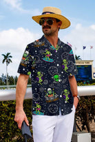 Aliens Night Sky Hawaiian Shirt