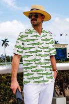 Alligator Seamless Pattern Shirt For Men Hawaiian Shirt