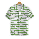 Alligator Seamless Pattern Shirt For Men Hawaiian Shirt