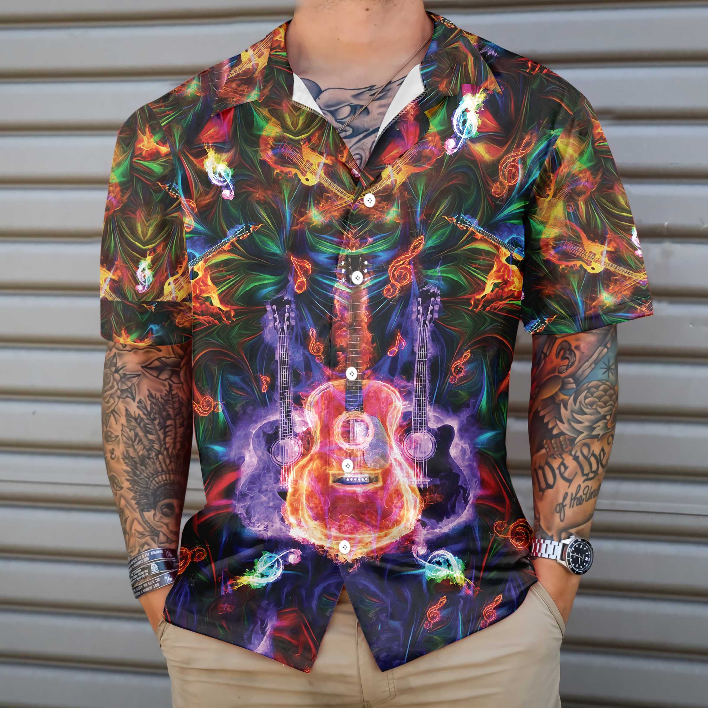 Amazing Guitar For Life Hawaiian Shirt