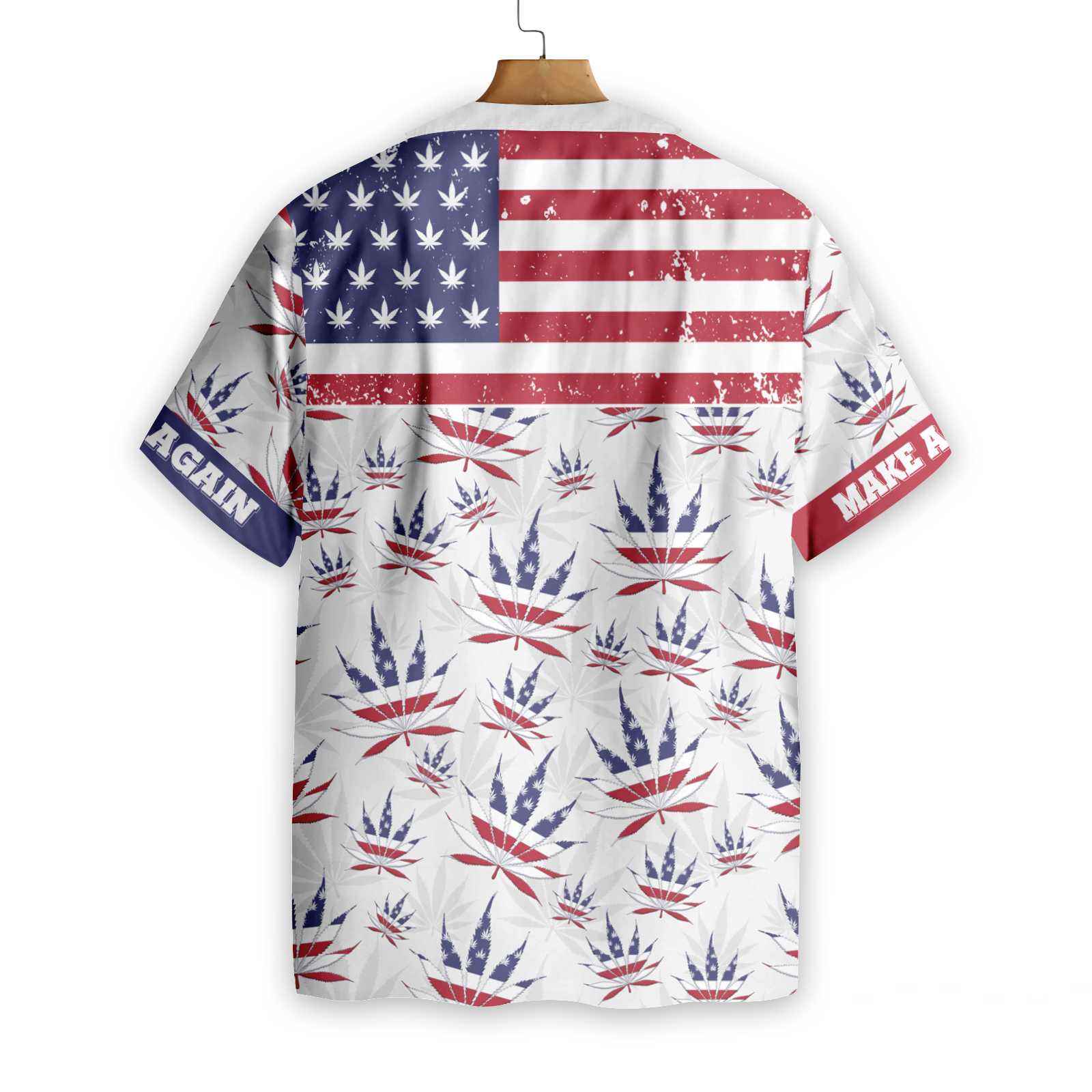 America Marijuana Leaf Shirt For Men Hawaiian Shirt