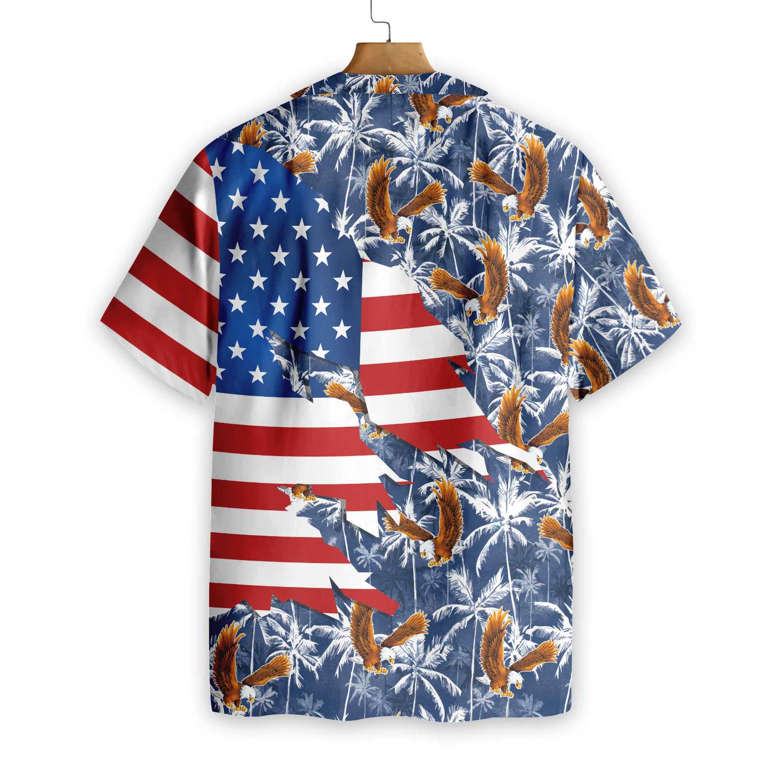 American Eagle Palm Tree Hawaiian Shirt