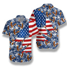 American Eagle Palm Tree Hawaiian Shirt