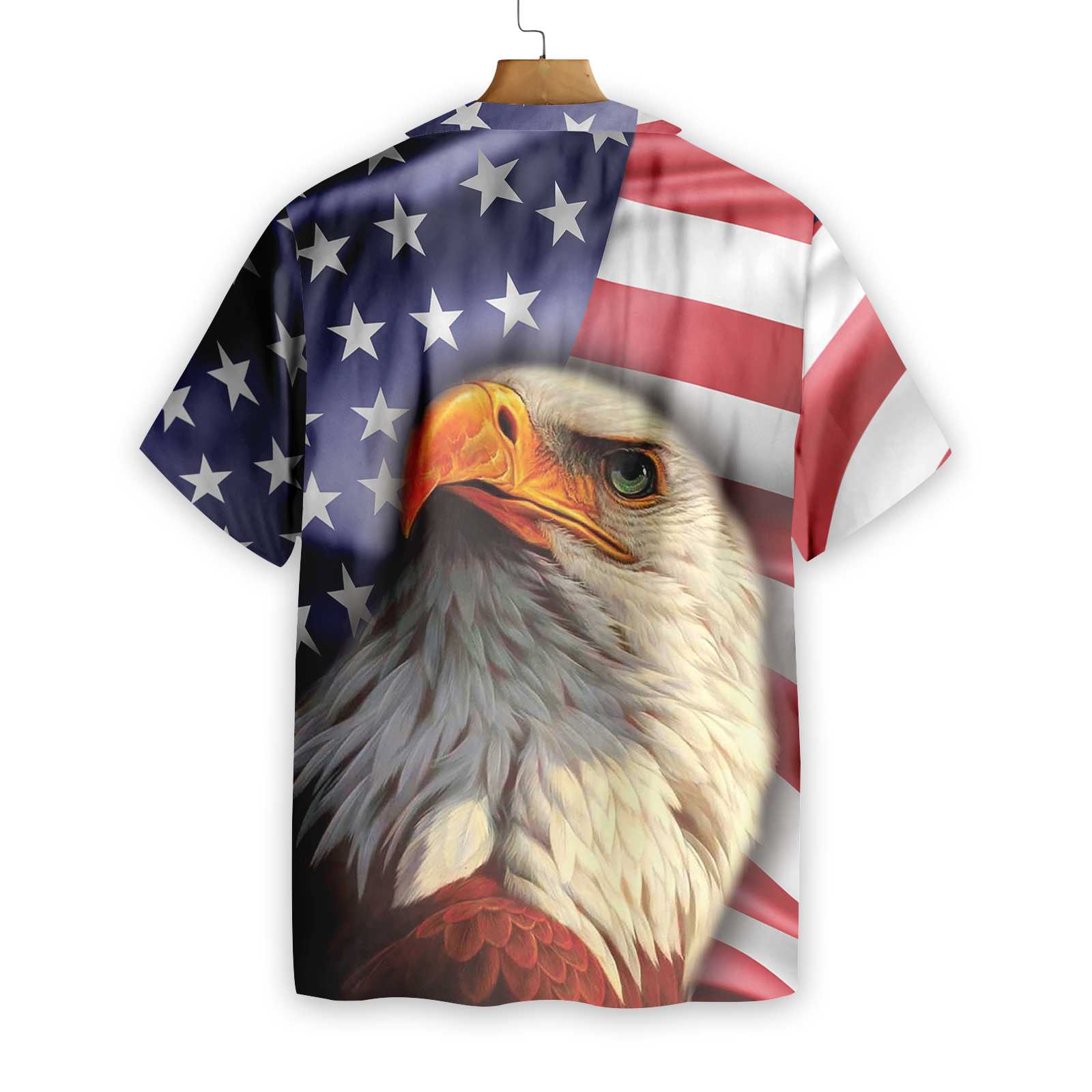 American Eagle USA Flag Hawaiian Shirt