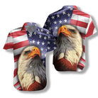 American Eagle USA Flag Hawaiian Shirt