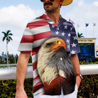 American Eagle USA Flag Hawaiian Shirt