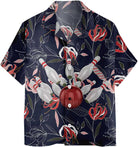 Bowling Colorful Flowers Hawaiian Shirt, Floral Bowling Shirt, Best Gift For Bowling Players