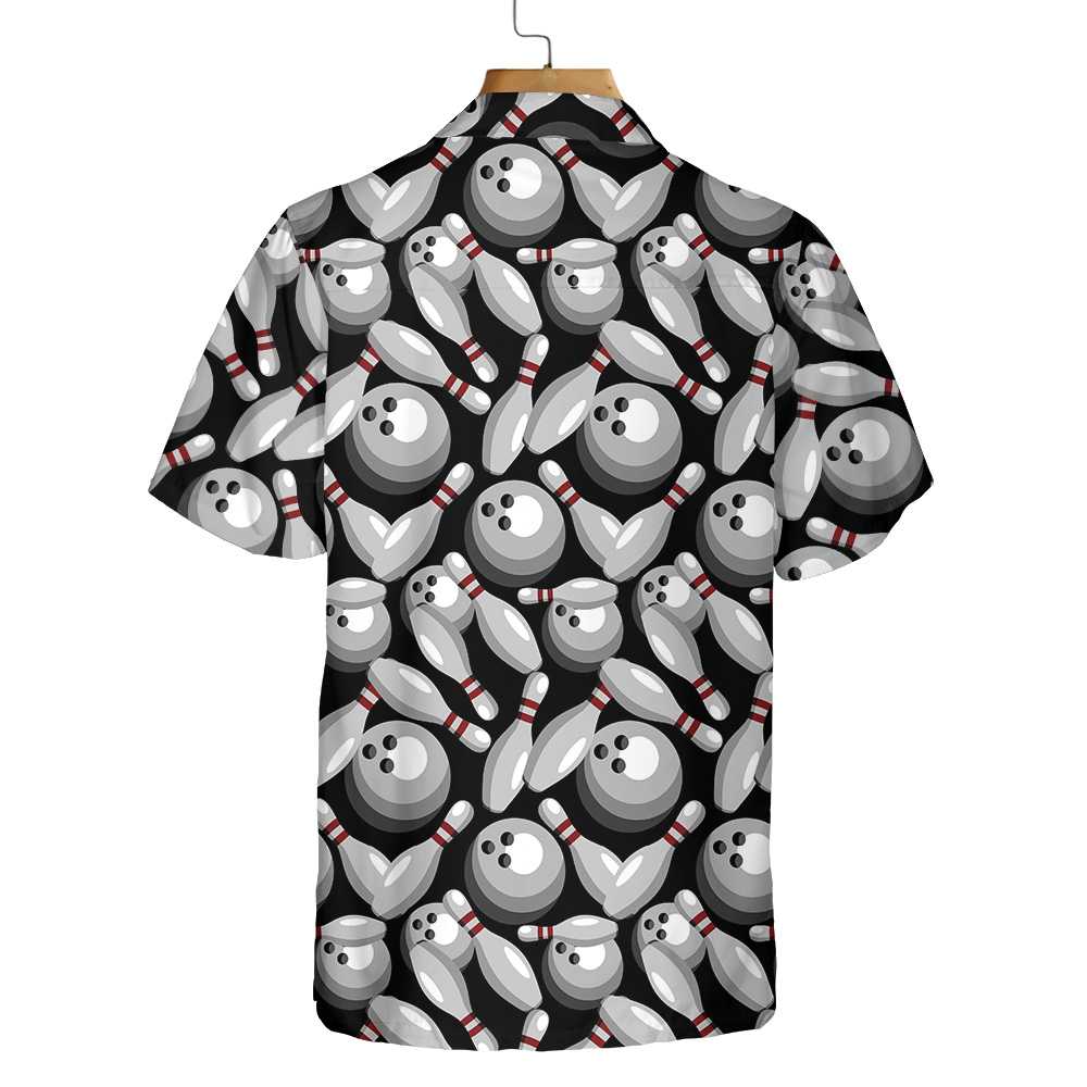 Bowling Pins & Balls Hawaiian Shirt, Seamless Bowling Patterns Shirt, Best Gift For Bowling Lovers