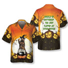Buckle Up Buttercup You Just Flipped My Witch Switch Camping Bear Hawaiian Shirt, Unique Halloween Camping Shirt