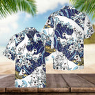 Bull Terrier Tsunami Bull Terrier Hawaiian Shirt, Funny Bull Terrier Shirt