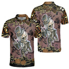 Cartoon Halloween Illustration Frame Of Diverse Evil Polo Shirt - HYPERFAVOR