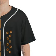 Naughty Cat Pawing Orange Halloween Baseball Jersey - HYPERFAVOR