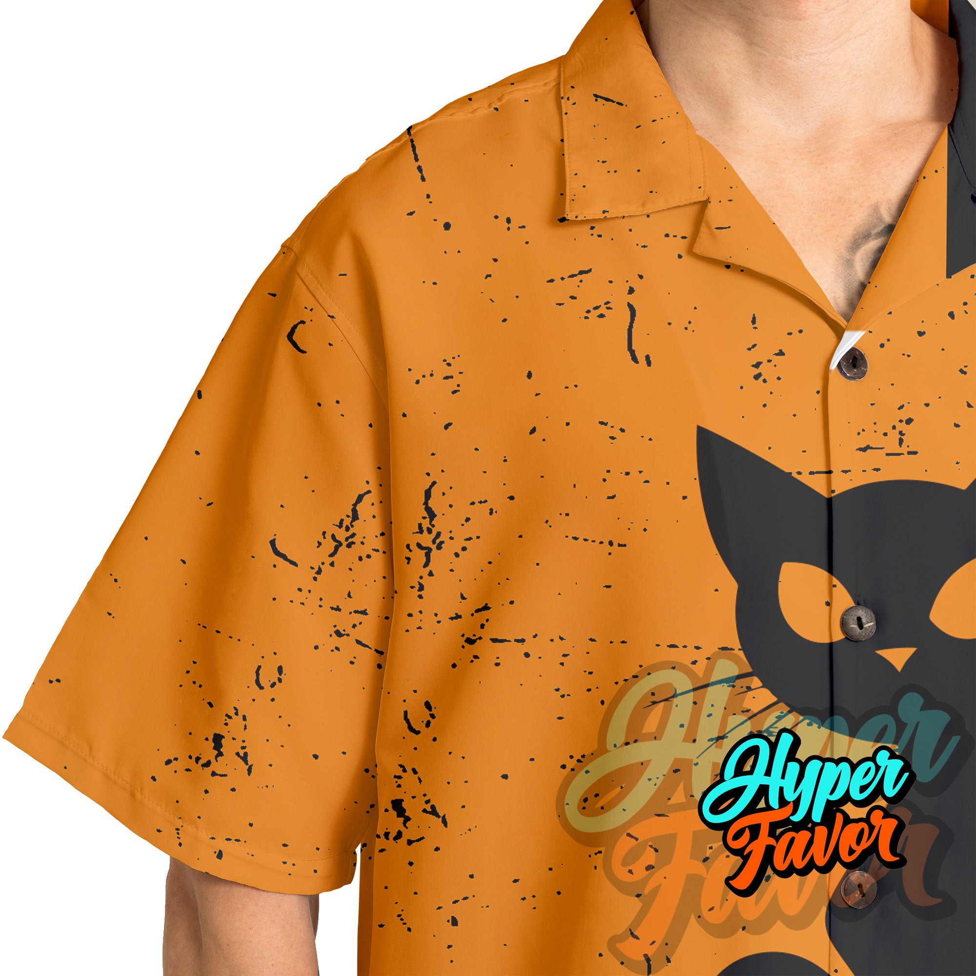 Vintage Single Silhouette Cat For Men, For Woman Hawaiian Shirt - HYPERFAVOR