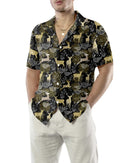 Christmas Golden Reindeers Hawaiian Shirt, Best Gift For Christmas