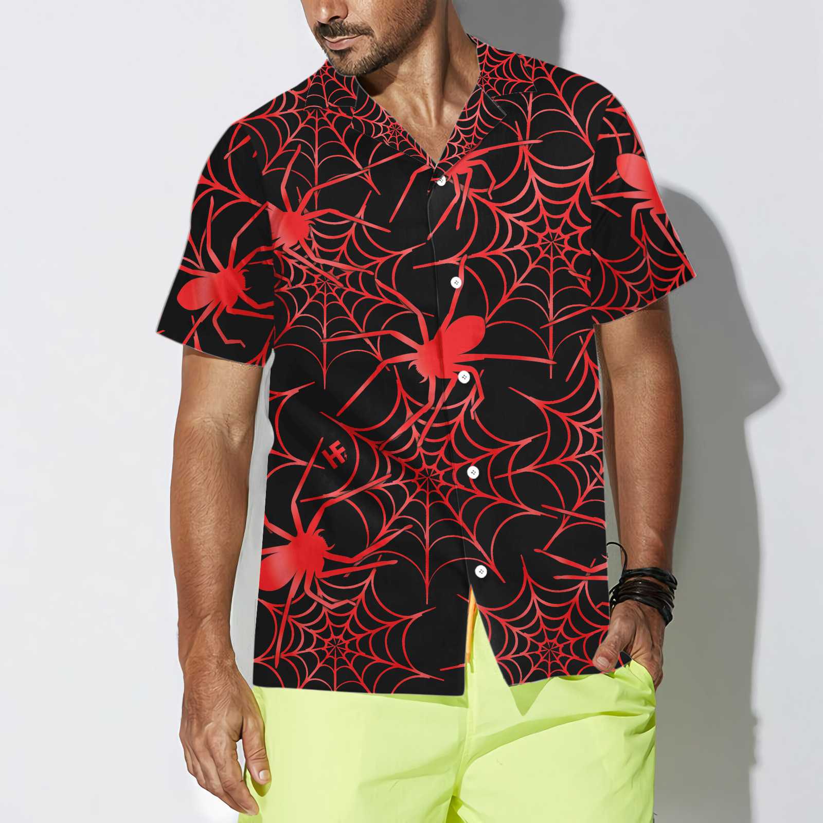 Creepy Spider Halloween Hawaiian Shirt
