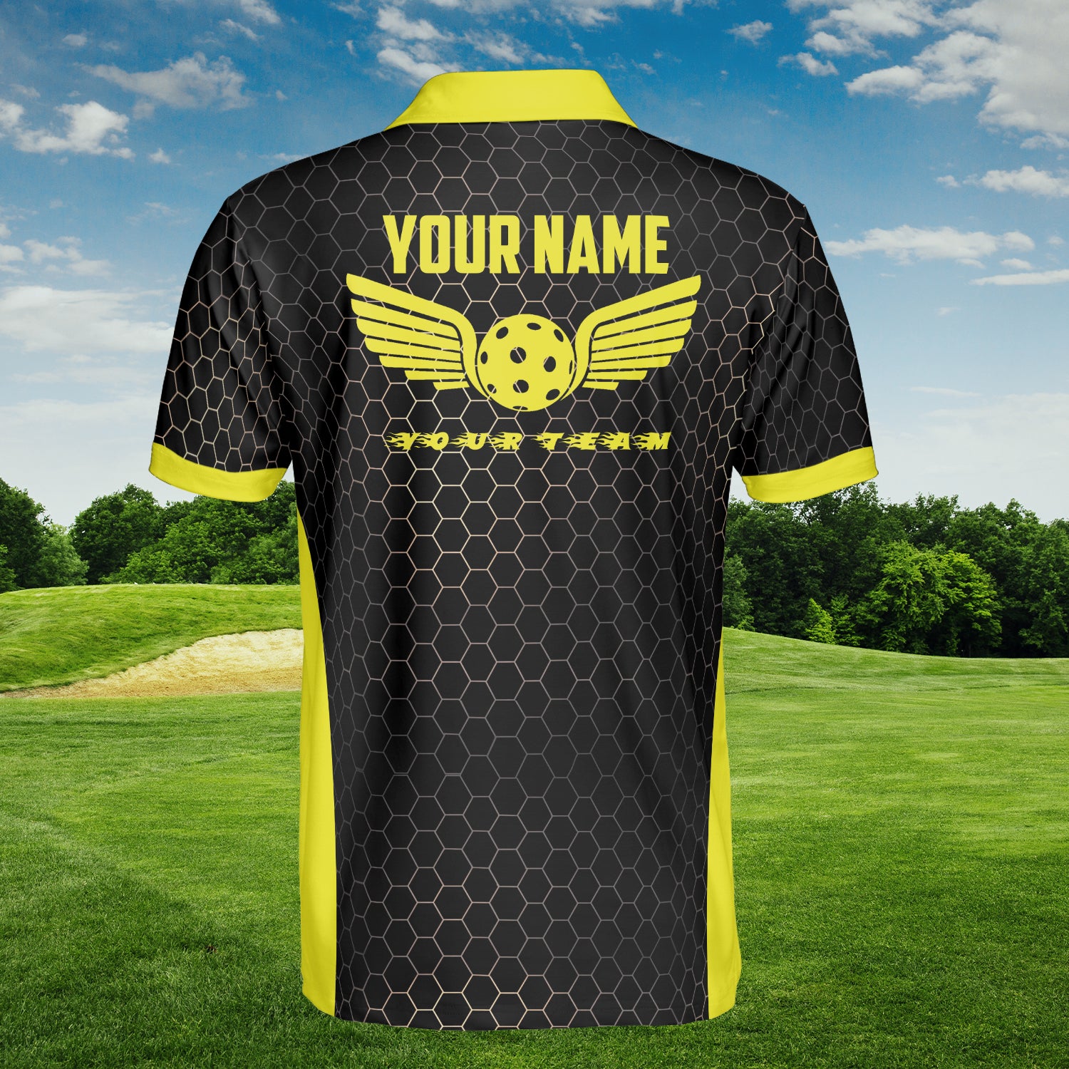 HYPERFAVOR Custom Honeycomb Pattern Pickleball Polo Shirt