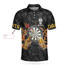 Darts And Beer Lover Shirt For Men Custom Polo Shirt, Personalized Dart Shirt For Men Polo Style Dart Shirt