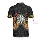 Darts And Beer Lover Shirt For Men Custom Polo Shirt, Personalized Dart Shirt For Men Polo Style Dart Shirt