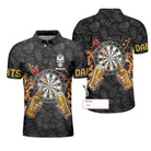 Darts And Beer Lover Shirt For Men Custom Polo Shirt, Personalized Dart Shirt For Men Polo Style Dart Shirt