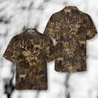Deer Season Big Buck With Camouflage Pattern Hunting Hawaiian Shirt, Deer Hunting Camo Shirt