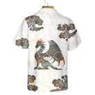 Dragon Colorful Mandala Hawaiian Shirt, Dragon Silhouette Shirt, Best Gift For Dragon Lovers