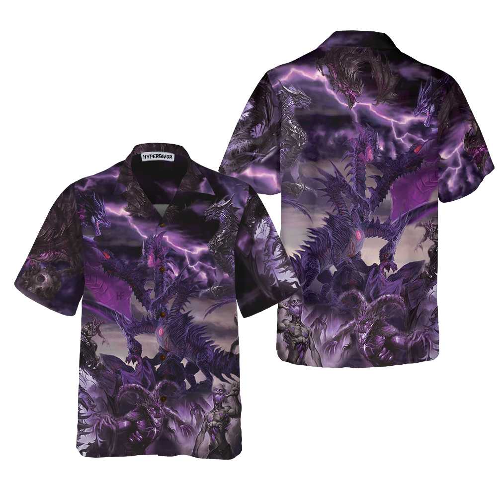 Dragon Skeleton Hawaiian Shirt, Monster Dragon Shirt For Men And Women