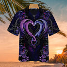 Dragons & The Love Flower Hawaiian Shirt, Unique Shirt With Dragon Couple And Roses