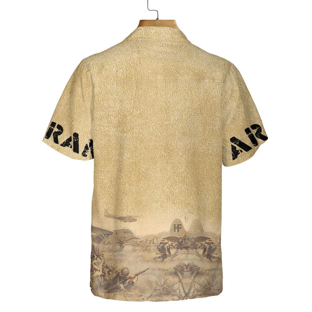 Eagle Army Veteran Home Of The Free Hawaiian Shirt, Vintage American Flag Veteran Shirt