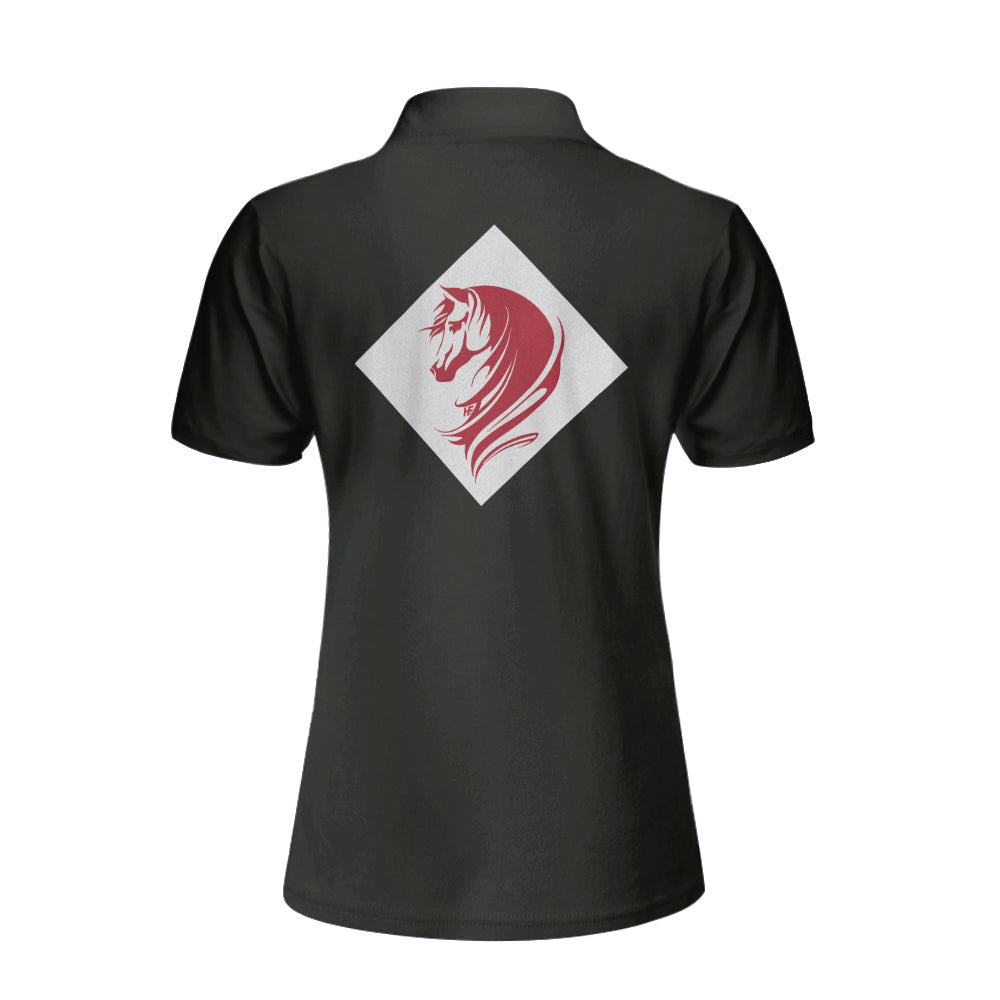 Equestrian Color Block Horse Riding Custom Short Sleeve Women Polo Shirt