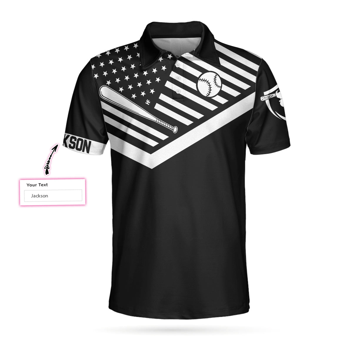 Every Strike Brings Me Closer To The Next Home Run Custom Polo Shirt, Personalized American Flag Baseball Shirt For Men