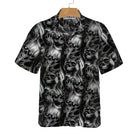Evil Skull Tattoo Hawaiian Shirt, Horror Skull Shirt Black For Men And Women