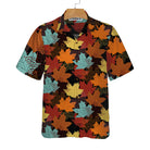 Fall Maple Leaves Black Hawaiian Shirt, Autumn Thanksgiving Shirt, Unique Gift For Thanksgiving Day