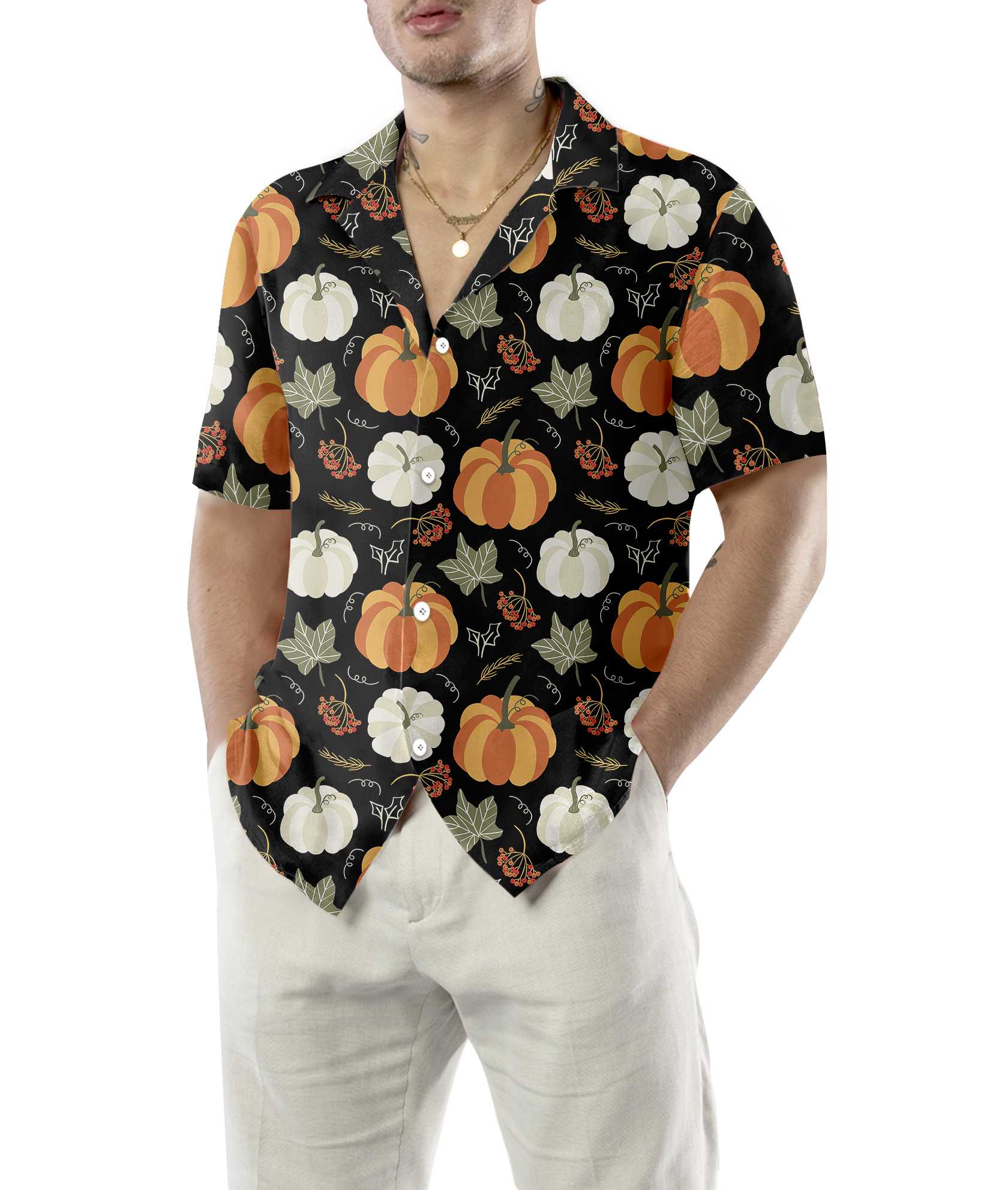 Fall Pumpkin Thanksgiving Hawaiian Shirt, Funny Thanksgiving Shirt, Unique Thanksgiving Gift Ideas