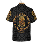 Fenrir Wolf Celtic Warrior Viking Hawaiian Shirt, Norse Mythology Fenrir Viking Shirt