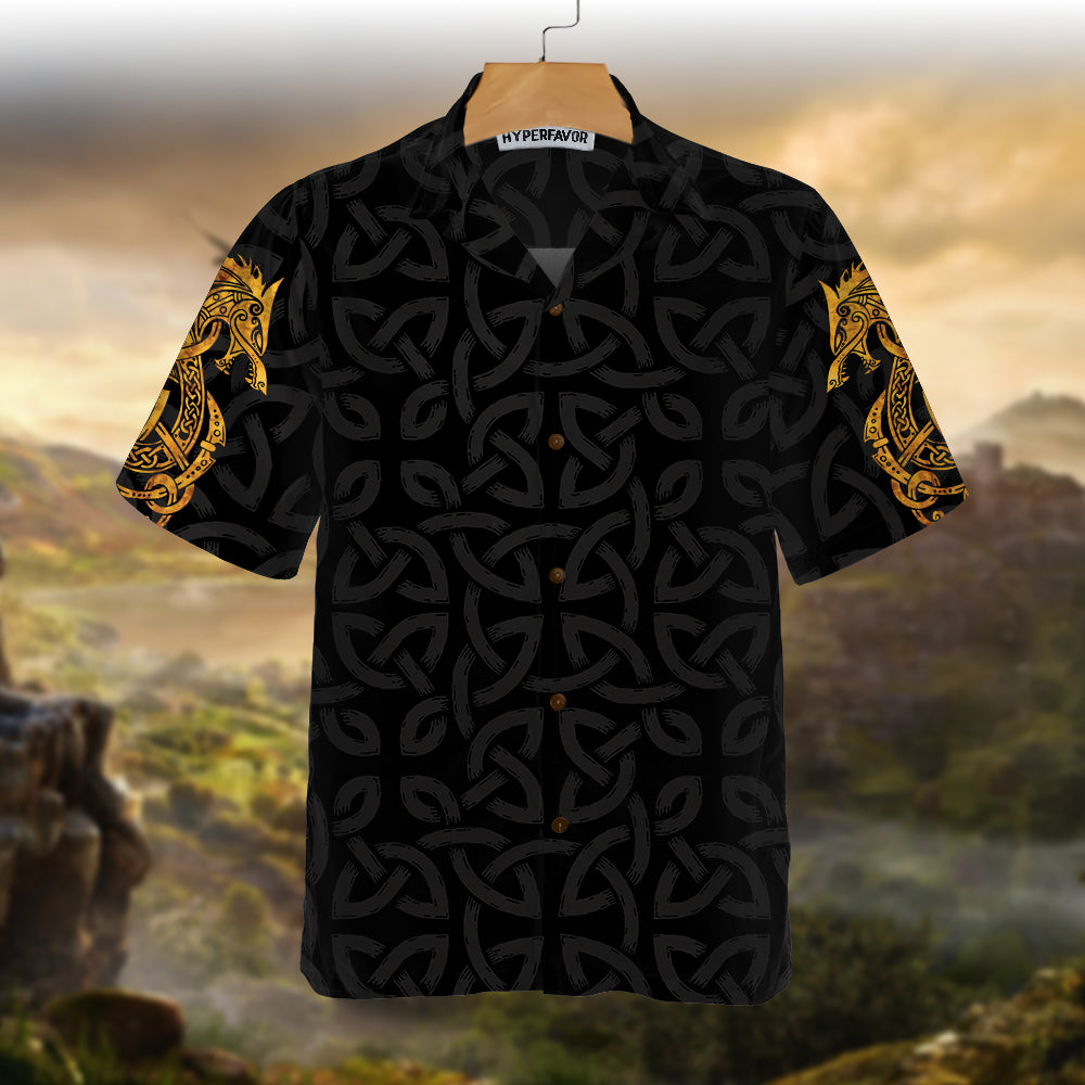 Fenrir Wolf Celtic Warrior Viking Hawaiian Shirt, Norse Mythology Fenrir Viking Shirt