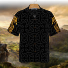 Fenrir Wolf Celtic Warrior Viking Hawaiian Shirt, Norse Mythology Fenrir Viking Shirt