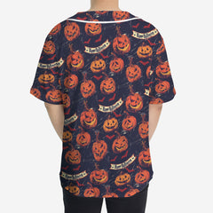 Fun Pumpkins Halloween,Trick Pumpkin Pattern For Men, For Woman Baseball Jersey - HYPERFAVOR