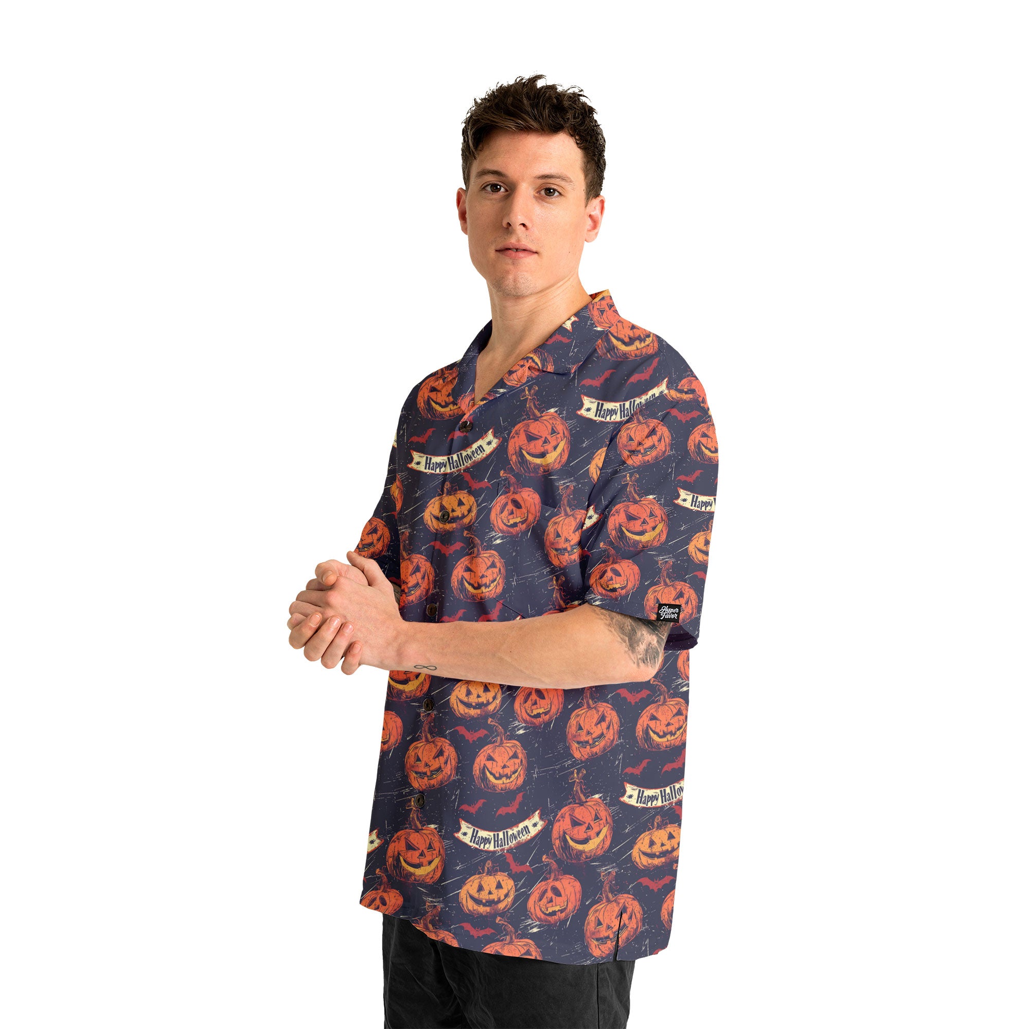 Fun Pumpkins Halloween, Trick Pumpkin Pattern For Men, For Woman Hawaiian Shirt - HYPERFAVOR