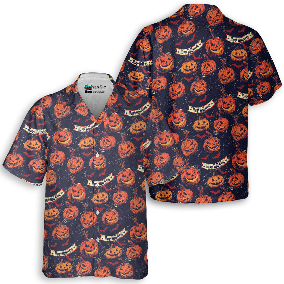 Fun Pumpkins Halloween, Trick Pumpkin Pattern For Men, For Woman Hawaiian Shirt - HYPERFAVOR