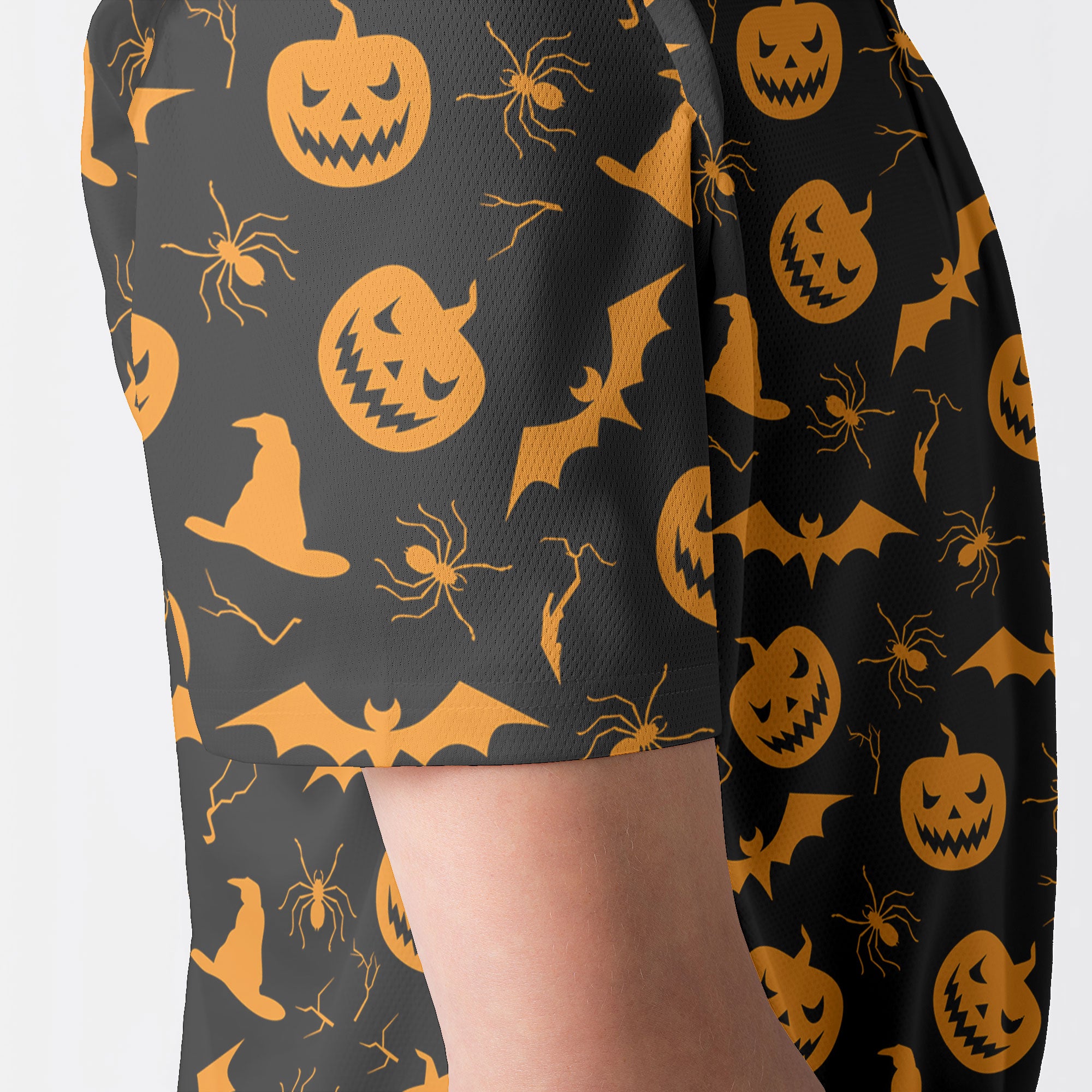 Funny Pumpkins Halloween Seamless Pattern Polo Shirt - HYPERFAVOR